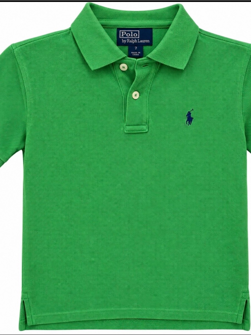 Ralph Lauren Kids Kelly Green Polo with Navy Pony